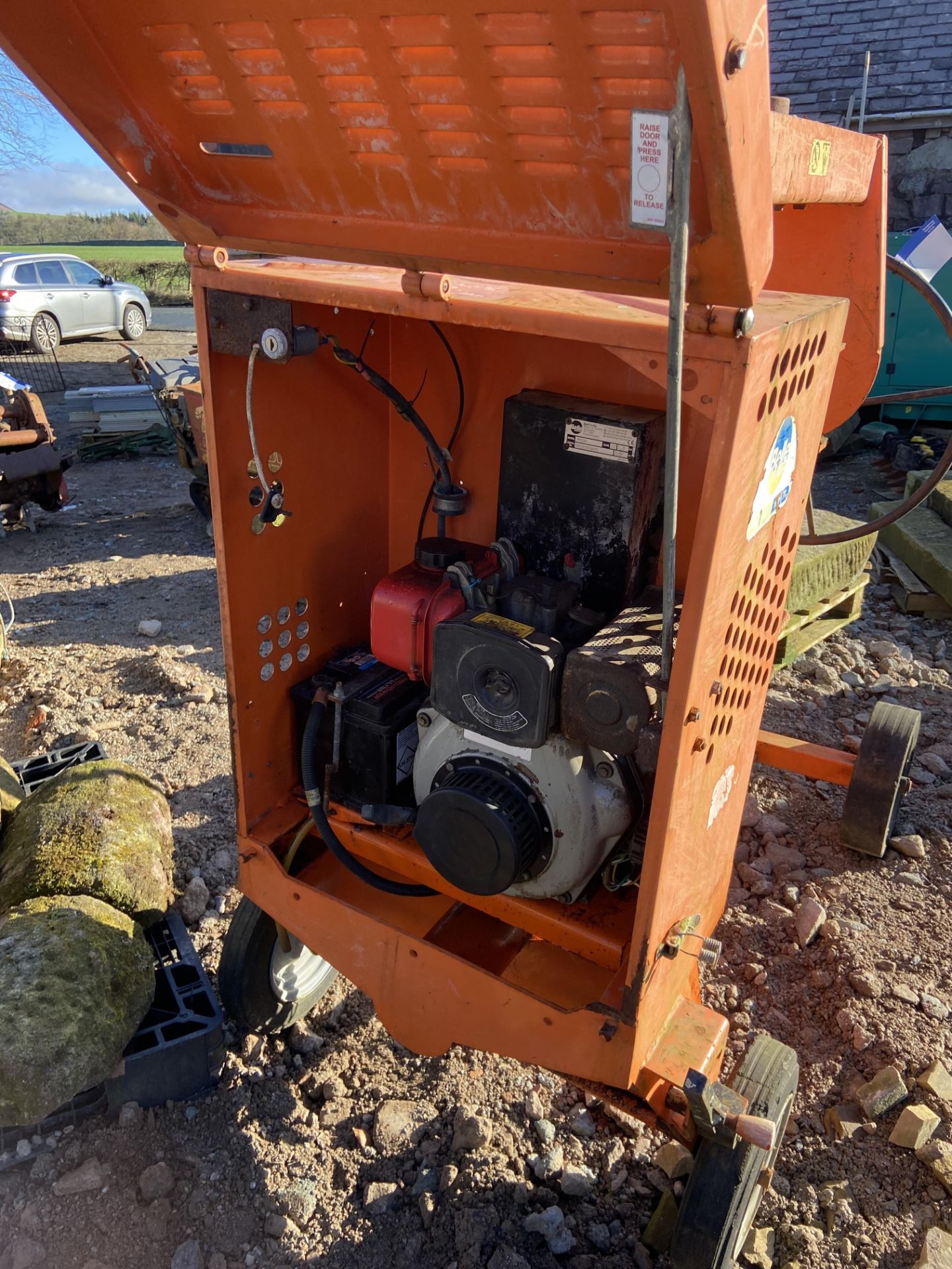 Belle Premier 100XT Diesel Engined Cement Mixer, serial no. PM203055, requires mixing drum Please - Image 4 of 5