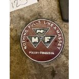 One Massey-Ferguson Nothing Pulls Like a Massey Metal Sign Please read the following important