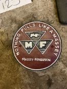 Two Massey-Ferguson Nothing Pulls Like a Massey Metal Signs Please read the following important