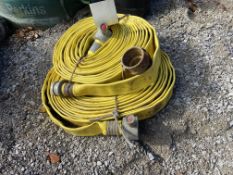 Two Lay Flat Hoses, approx. 40m long overall, 80mm Please read the following important notes:-