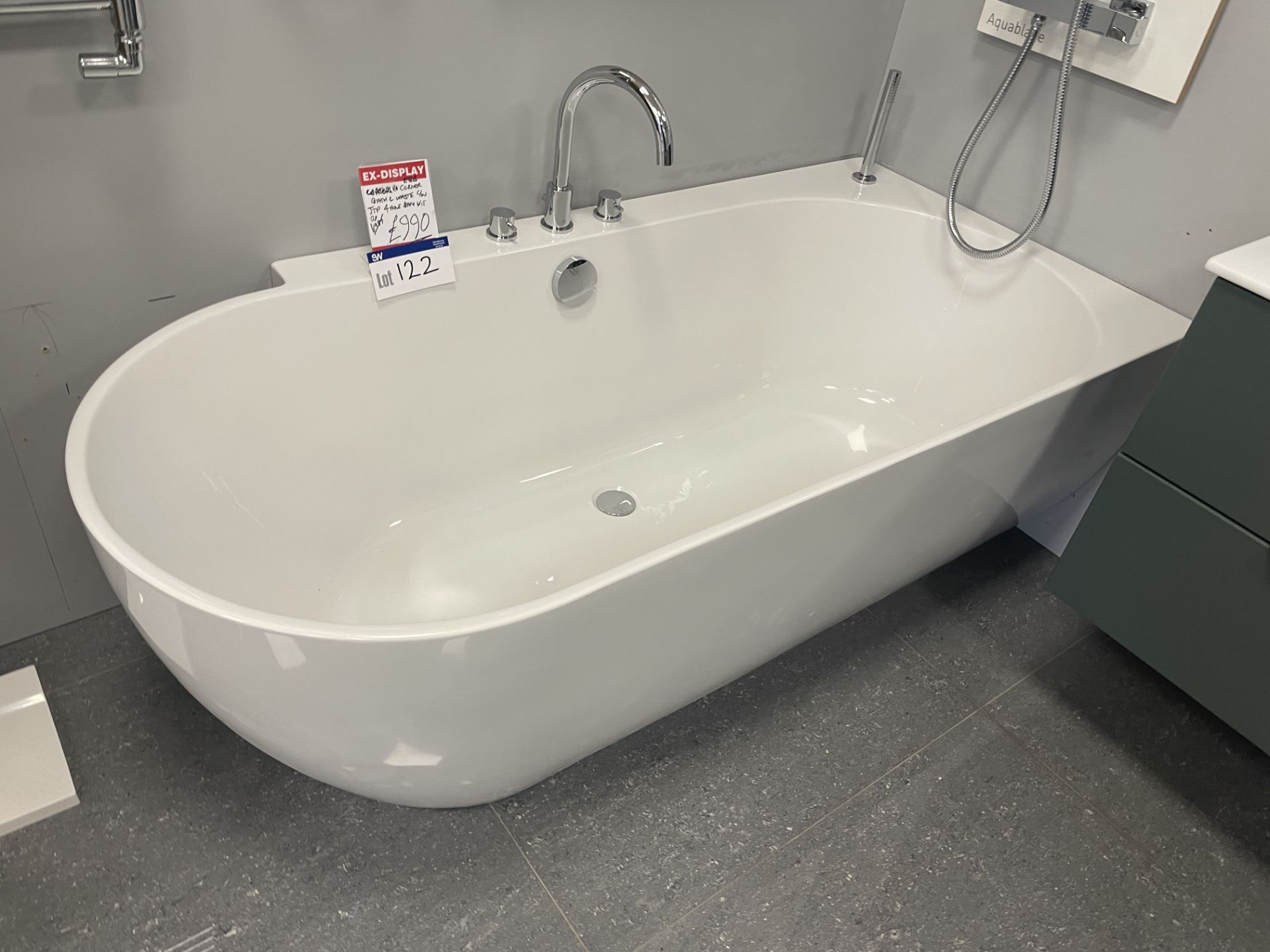 Corner Bath, with taps Please read the following important notes:- ***Overseas buyers - All lots are