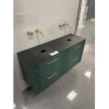 Wall Mounted Bathroom Drawer Unit, with two taps and mixers, approx. 1.2m x 390mm (no basins) Please