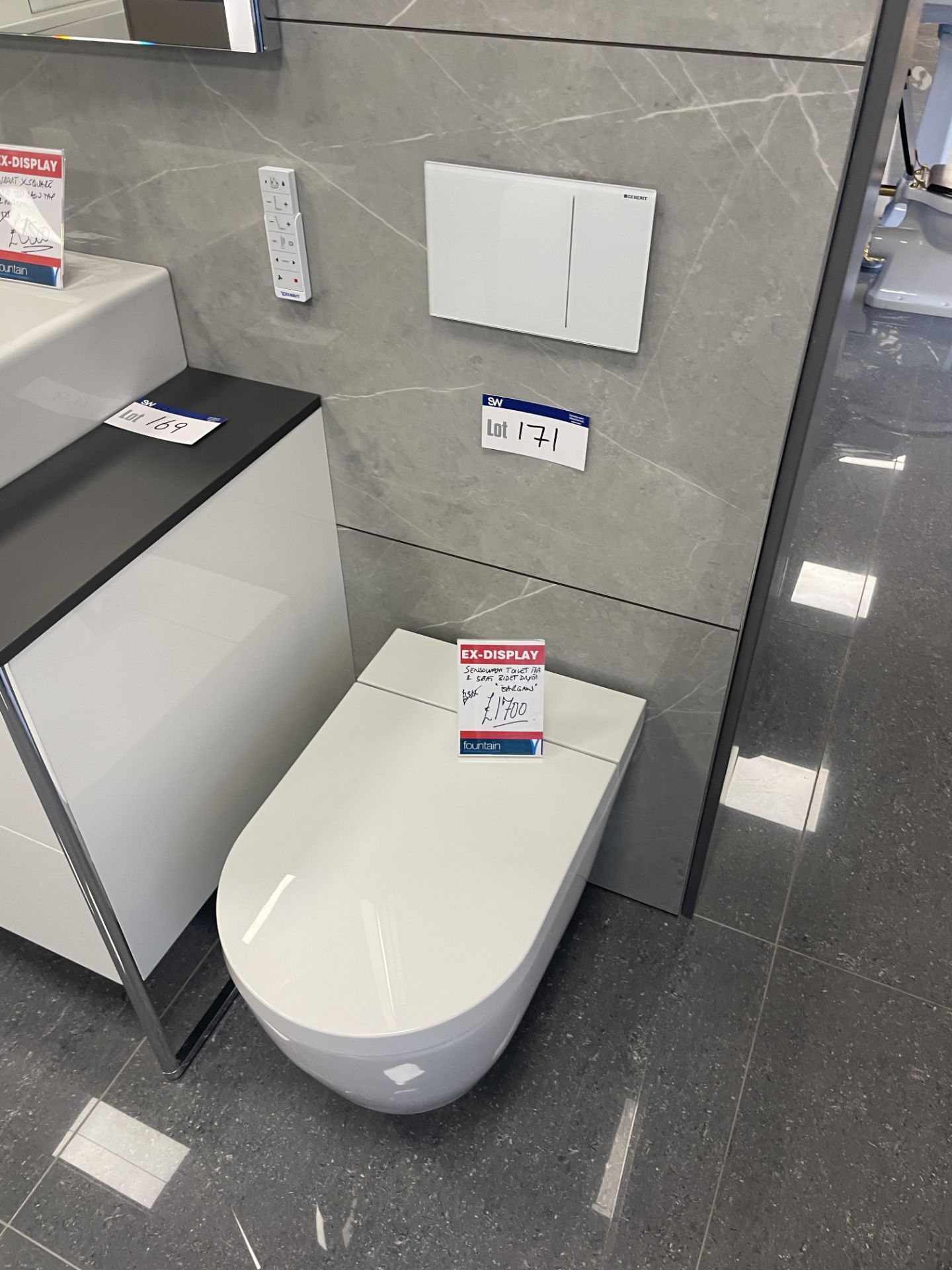 Sensowash Wall Mounting Toilet, with Geberit sensor flushing unit Please read the following