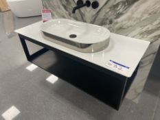 Catalano Horizon Basin Unit, with wall mounted taps, overall size approx. 1.25m x 500mm, basin