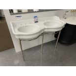 Catchpole & Wry Double Basin Stand, approx. 1.2m x 550mm Please read the following important notes:-