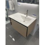 Duravit Basin Unit, with Axor tap, approx. 820mm x 490mm Please read the following important notes:-