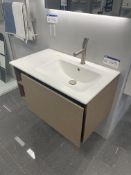 Duravit Basin Unit, with Axor tap, approx. 820mm x 490mm Please read the following important notes:-