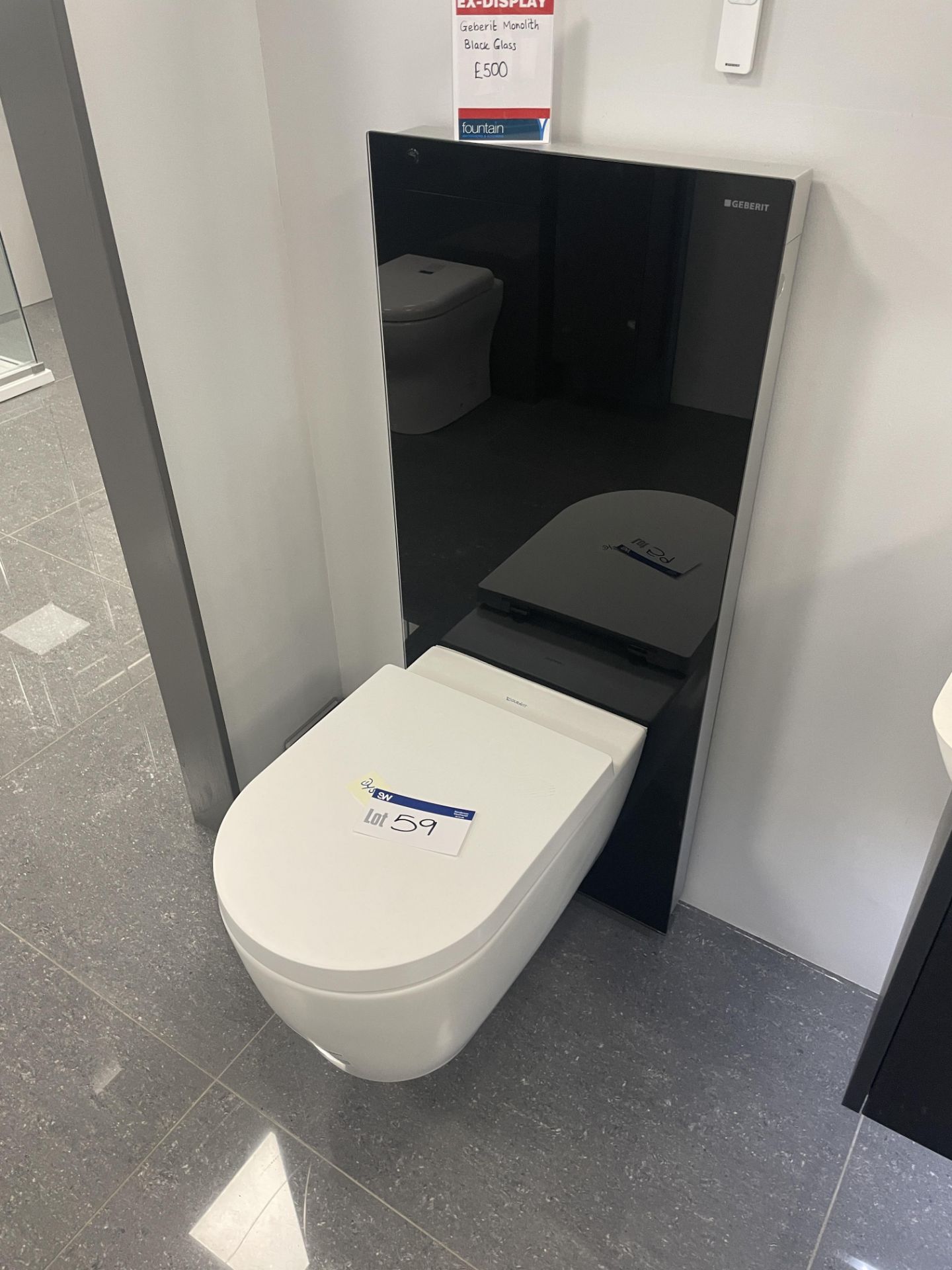 Duravit Wall Mounted Toilet, with Geberit Monolith frame/ cistern Please read the following