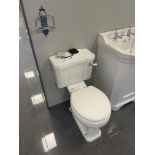 Burlington Toilet, with cistern and wall mounted toilet roll holder Please read the following