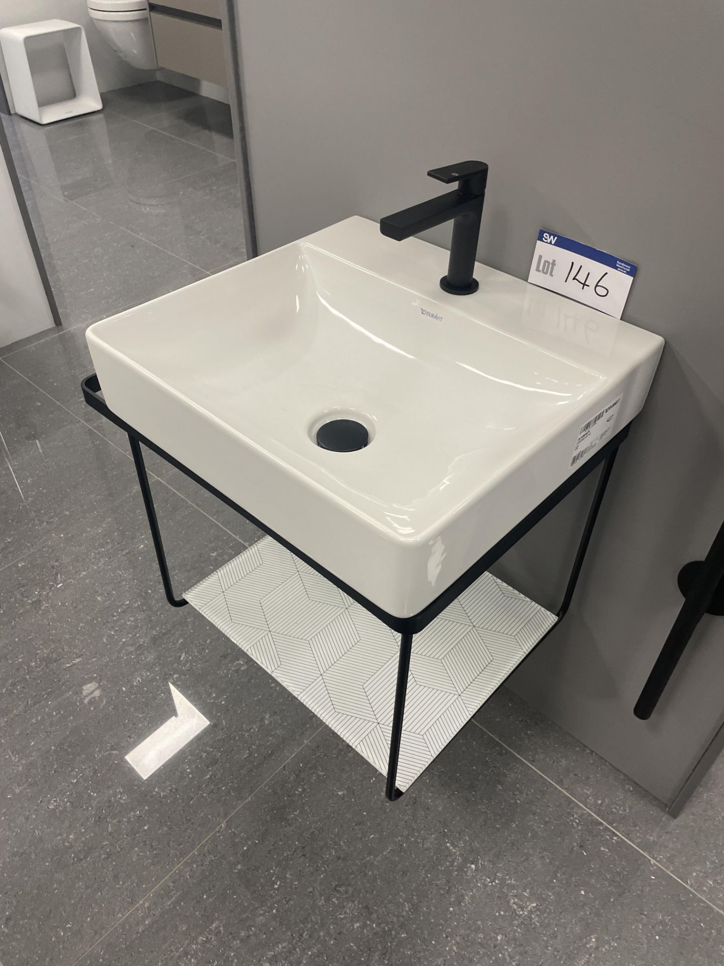 Duravit Basin Unit, with taps, approx. 500mm x 460mm Please read the following important