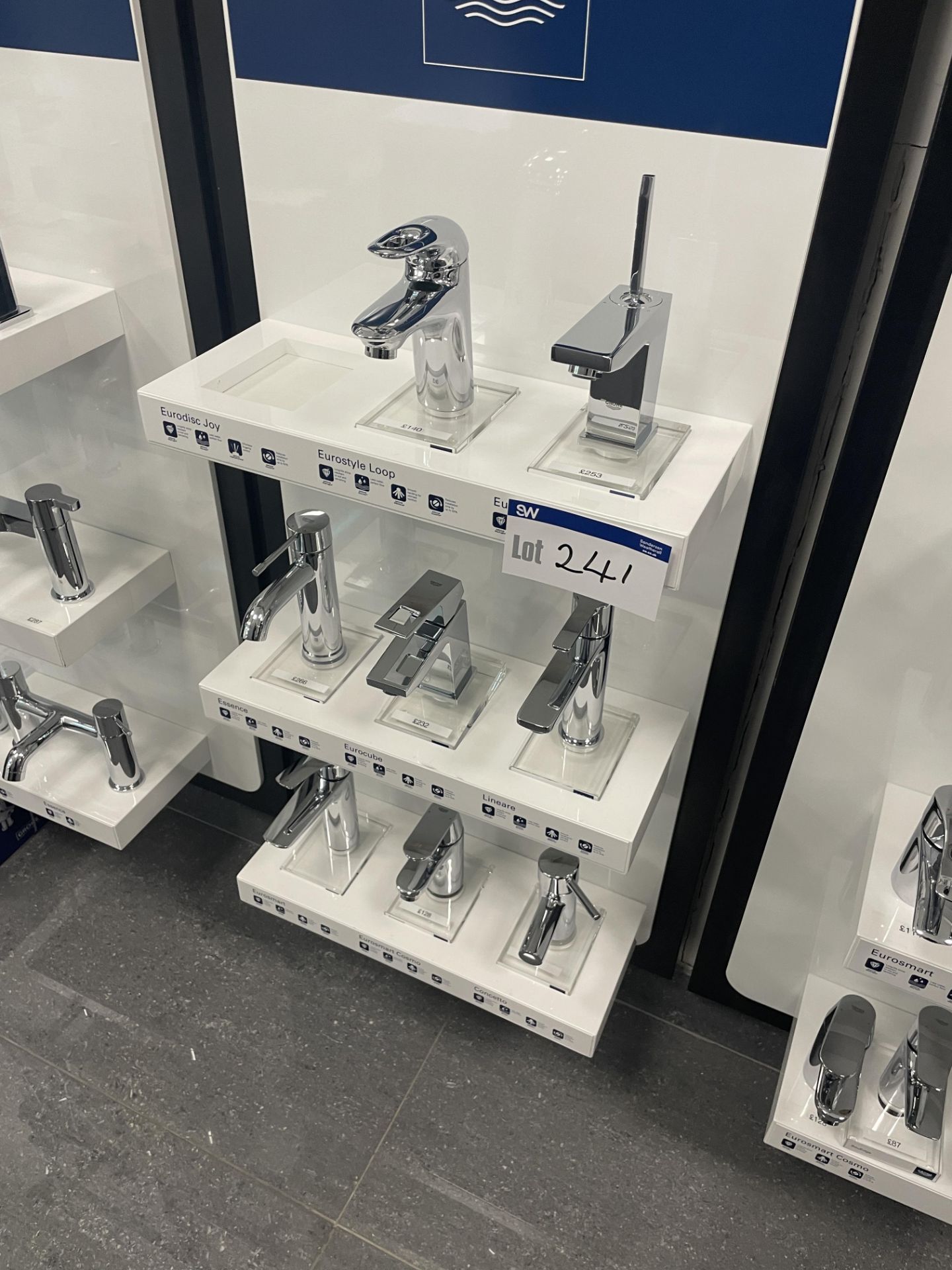 Eight Assorted Grohe Taps (understood to be a display unit and may not be complete - inspection is