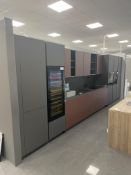 Beckerman KITCHEN UNIT, with cabinets, Siemens Studio Line dishwasher, Siemens refrigerator/