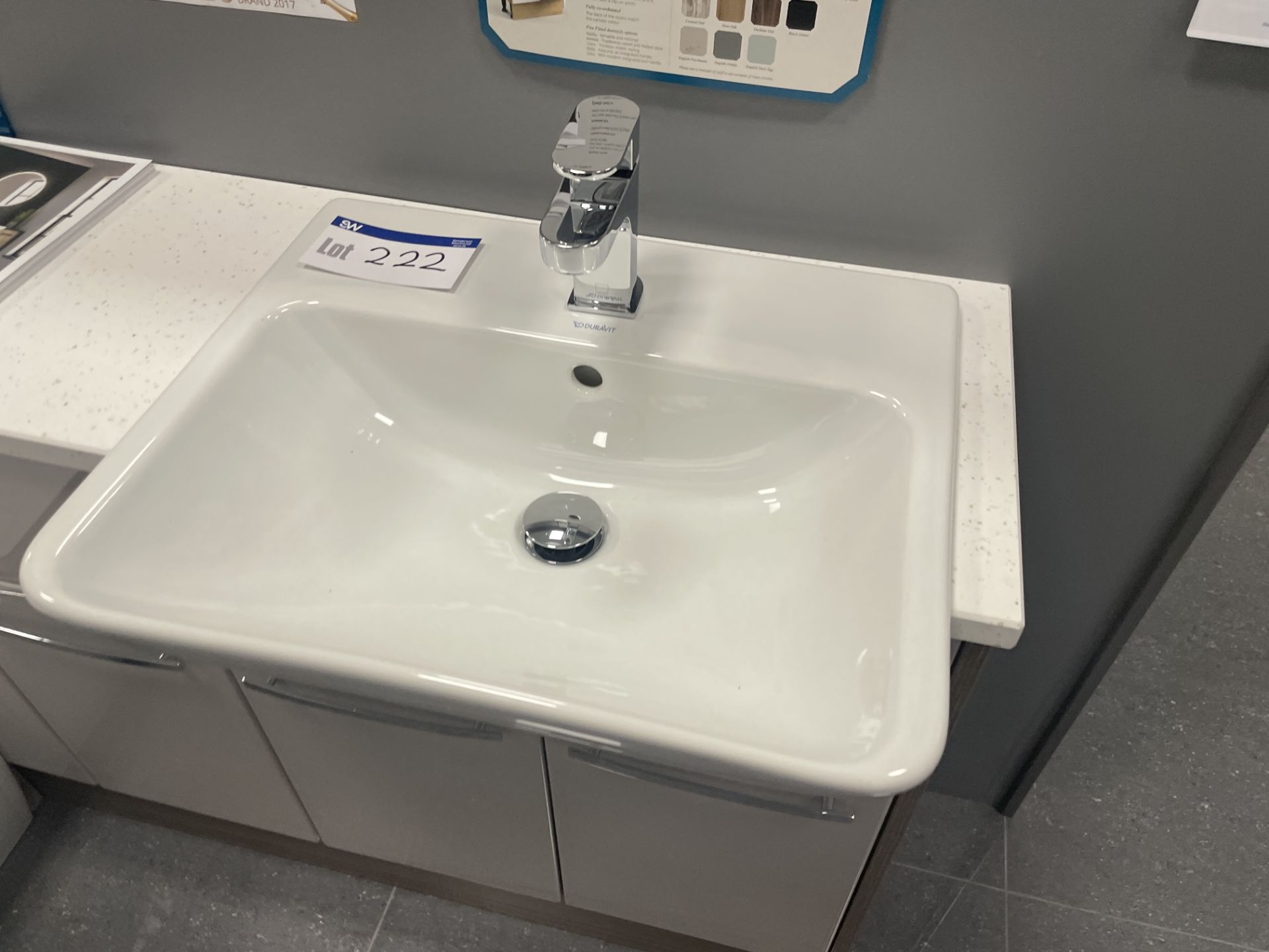 Duravit Basin & Toilet Unit, with tap, approx. 1.55m wide Please read the following important - Image 2 of 5