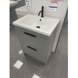 Utopia Qube Basin Unit, with tap and waste, overall size approx. 600mm x 465mm Please read the