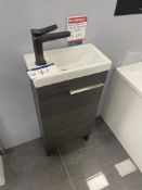 Utopia Qube Mini Basin Unit, with tap, approx. 400mm x 250mm Please read the following important