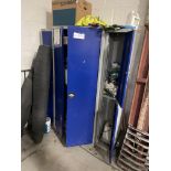 Double Door Steel Cabinet, with two x two door personnel lockers (no keys) Please read the following