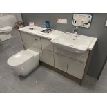 Duravit Basin & Toilet Unit, with tap, approx. 1.55m wide Please read the following important