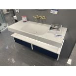 Geo Basin Unit, with wall mounted taps, approx. 1.2m x 500mm Please read the following important