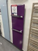 Zehnder Vitalo Bar Violet Wall Mounted Vertical Radiator, approx. 1.58m long Please read the