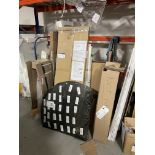 Assorted Bathroom Equipment, including shower trays and bath panels, as set out in one bay of rack