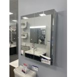 HIB ISOE Double Door Mirrored Cabinet, approx. 600mm x 700mm Please read the following important