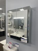 HIB ISOE Double Door Mirrored Cabinet, approx. 600mm x 700mm Please read the following important