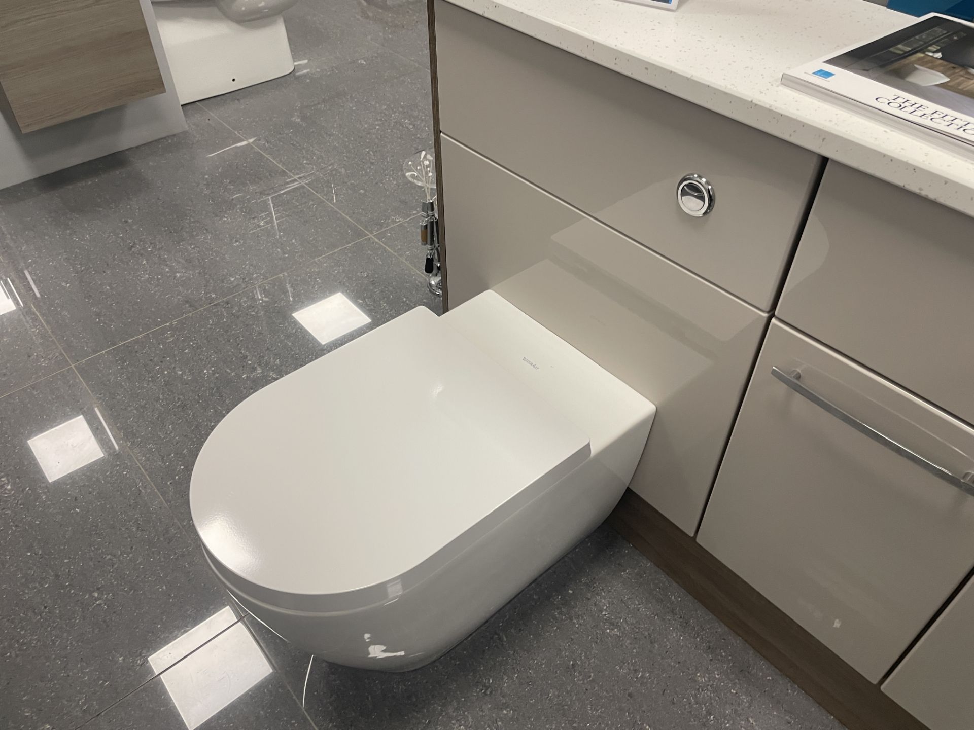Duravit Basin & Toilet Unit, with tap, approx. 1.55m wide Please read the following important - Image 3 of 5