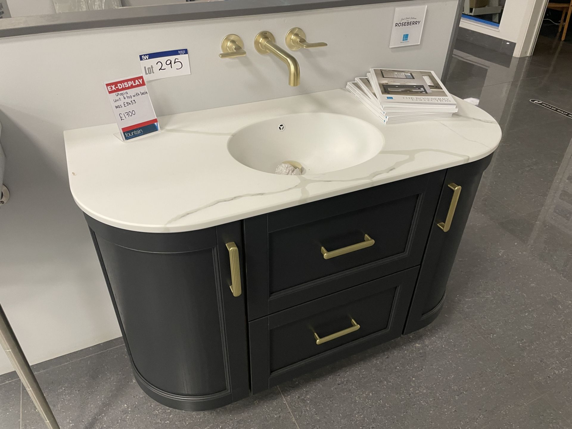 Utopia Basin Unit, with taps, approx. 1.2m x 550mm Please read the following important notes:- ***