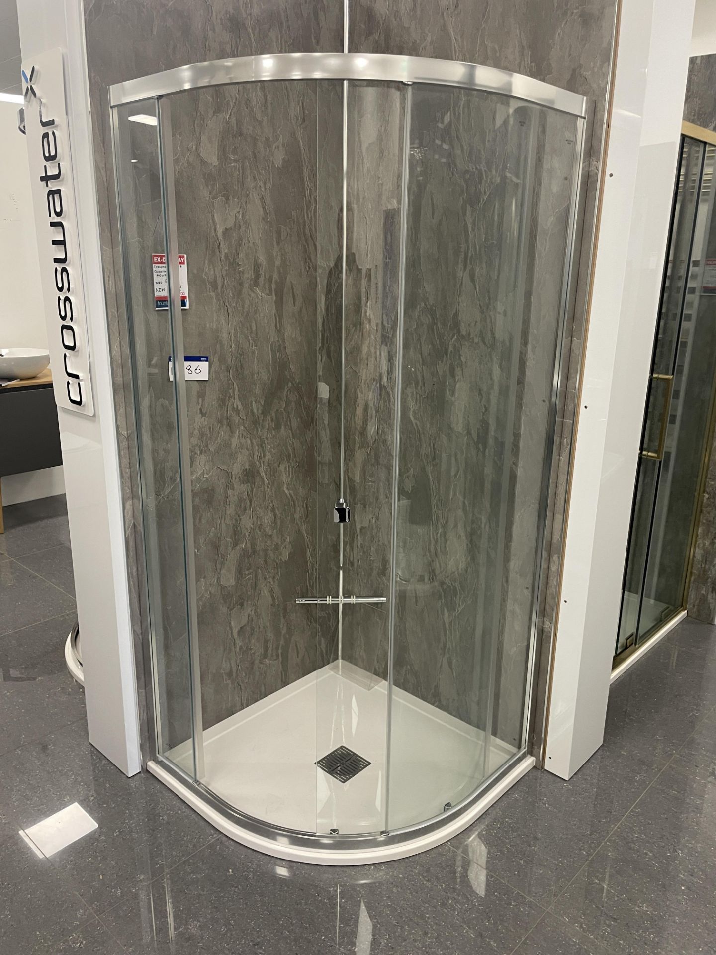 Crosswater Clear 6 Quadrant Enclosed Shower, approx. 900mm x 900mm Please read the following