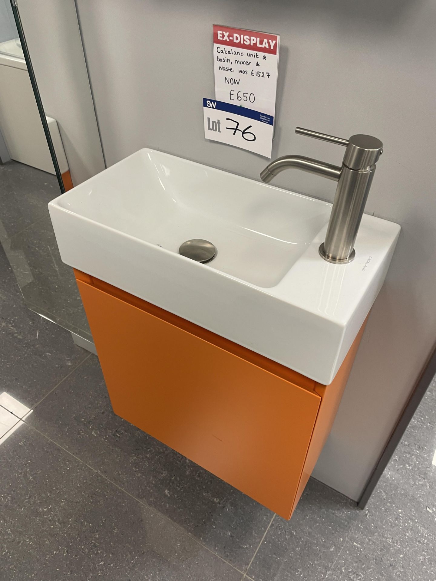 Catalano Basin Unit, with taps, approx. 500mm x 250mm Please read the following important