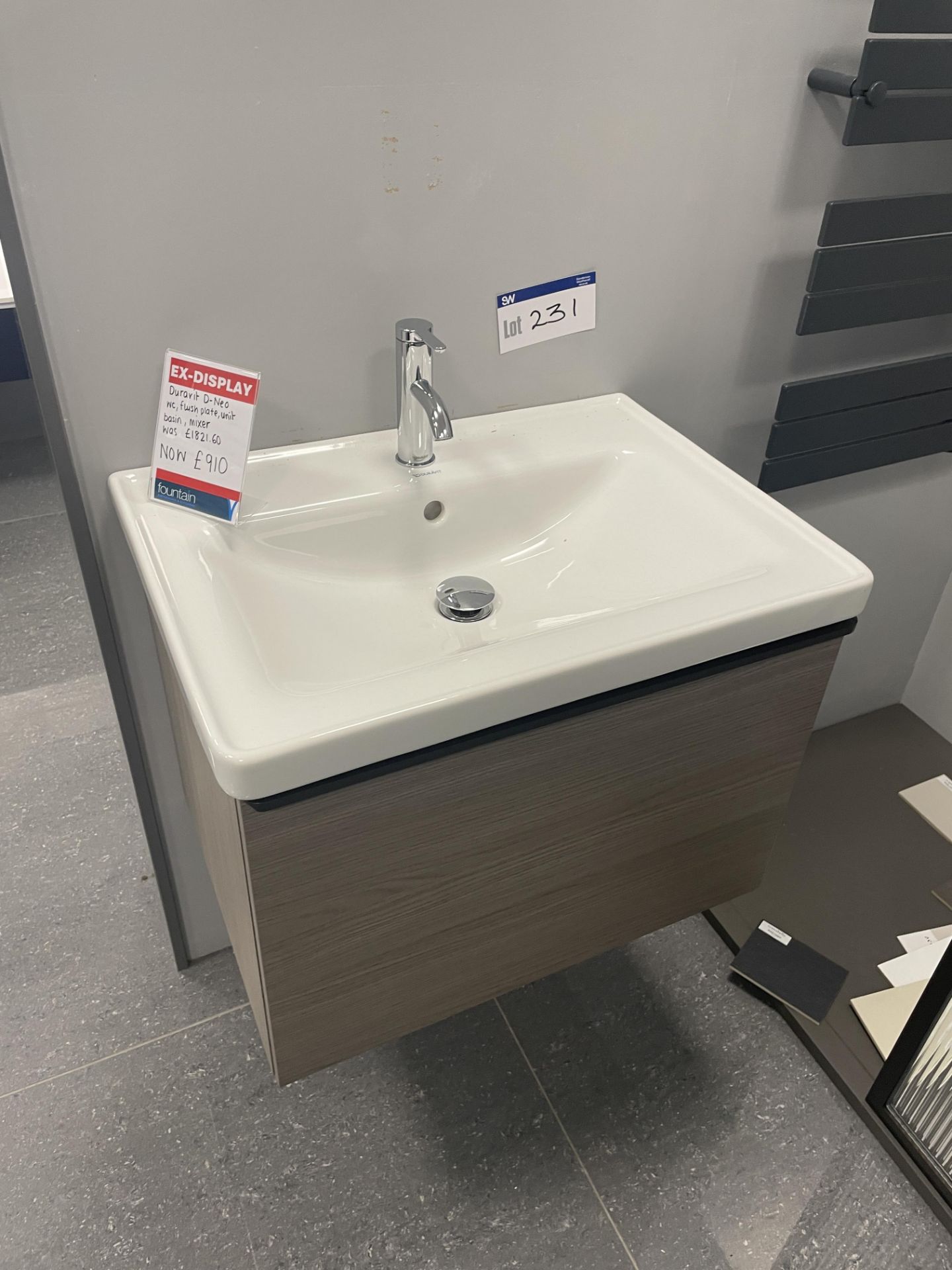 Duravit Basin Unit, with tap, approx. 650mm x 470mm Please read the following important notes:- ***