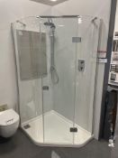 Matki Illusion Quintesse Shower Enclosure, with showerhead, flexible showerhead and mixers,