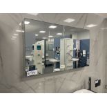 HIB Double Door Wall Mounted Mirrored Cabinet, approx. 1.2m x 700mm Please read the following
