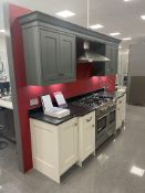 Masterclass Kitchens Ascot KITCHEN UNIT, with cabinets and two radiators, overall size approx. 2.85m