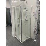 Crosswater Kai 6 Single Door Shower Enclosure, with flexible showerhead and mixer taps, approx.