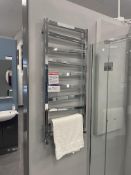 Chrome Wall Mounted Towel Radiator, approx. 1.15m high Please read the following important