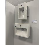 Two Duravit Basins, one approx. 450mm x 350mm and one approx. 250mm x 450mm Please read the