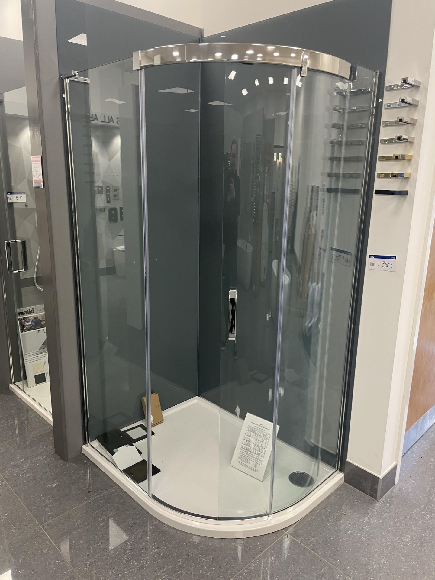 Sliding Door Shower Enclosure, approx. 1.2m x 800mm Please read the following important notes:- ***