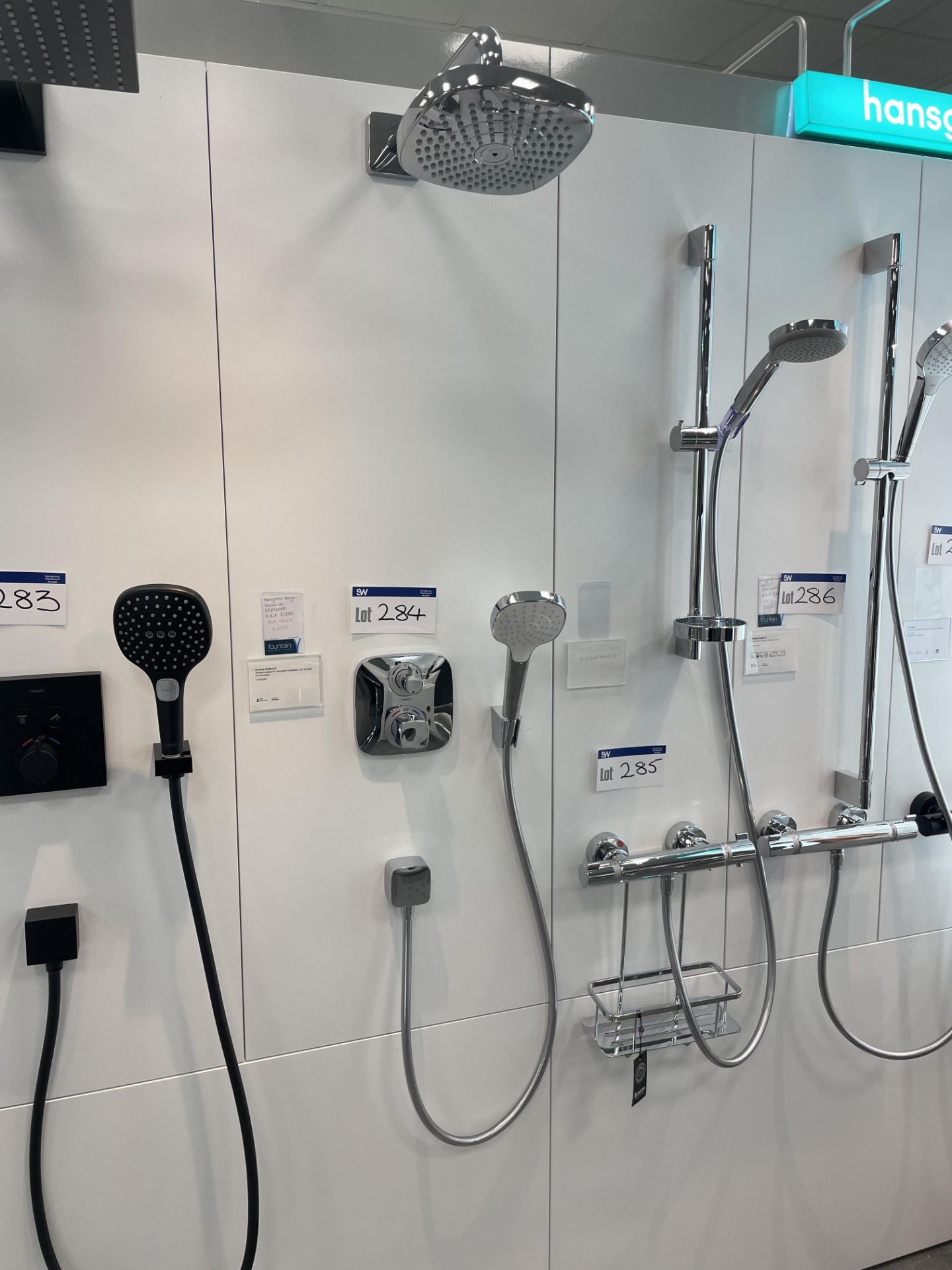 Hansgrohe Design Shower System (understood to be a display unit and may not be complete - inspection