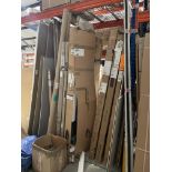 Quantity of Shower Screens, as set out in one bay, with stock rack (excluding racking) Please read