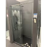 Matki Single Sliding Door Shower Enclosure, with showerhead, flexible shower head and mixers,