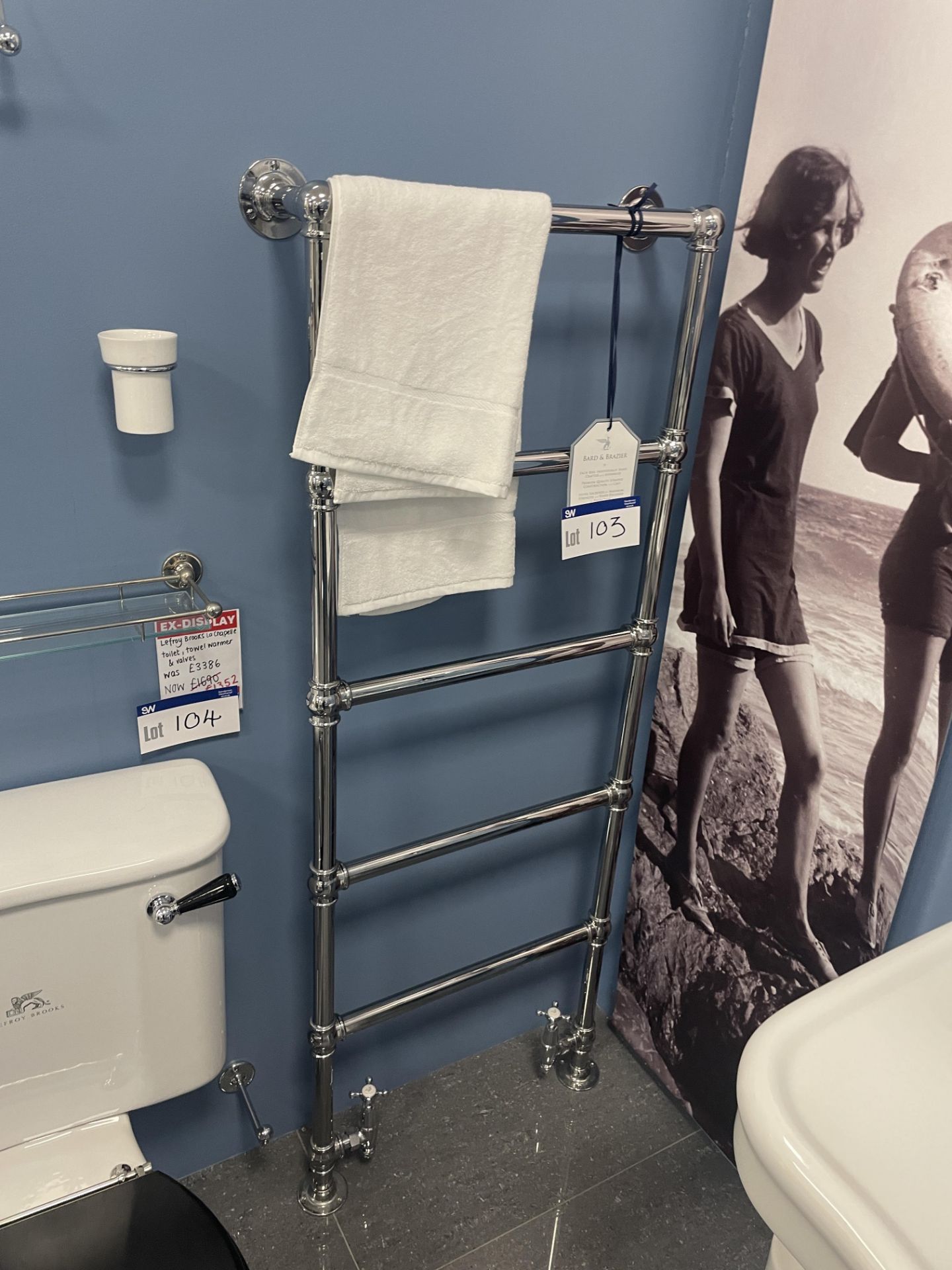 Bard & Brazier Vertical Towel Radiator, approx. 1.55m long Please read the following important