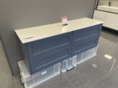 Utopia Roseberry Peacock Blue BATHROOM UNIT, approx. 1.6m x 460mm Please read the following