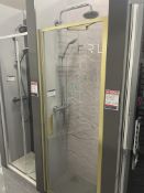 Merlyn In-Fold Door Shower Enclosure, with showerhead, flexible showerhead and mixer taps, approx.