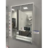 HIB Verve Double Door Mirrored Cabinet, approx. 600mm x 880mm Please read the following important