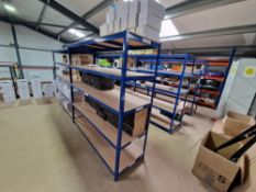 Seven Bays of Boltless Steel Shelving, Approx. 1.8m x 0.6m x 1.8m Please read the following