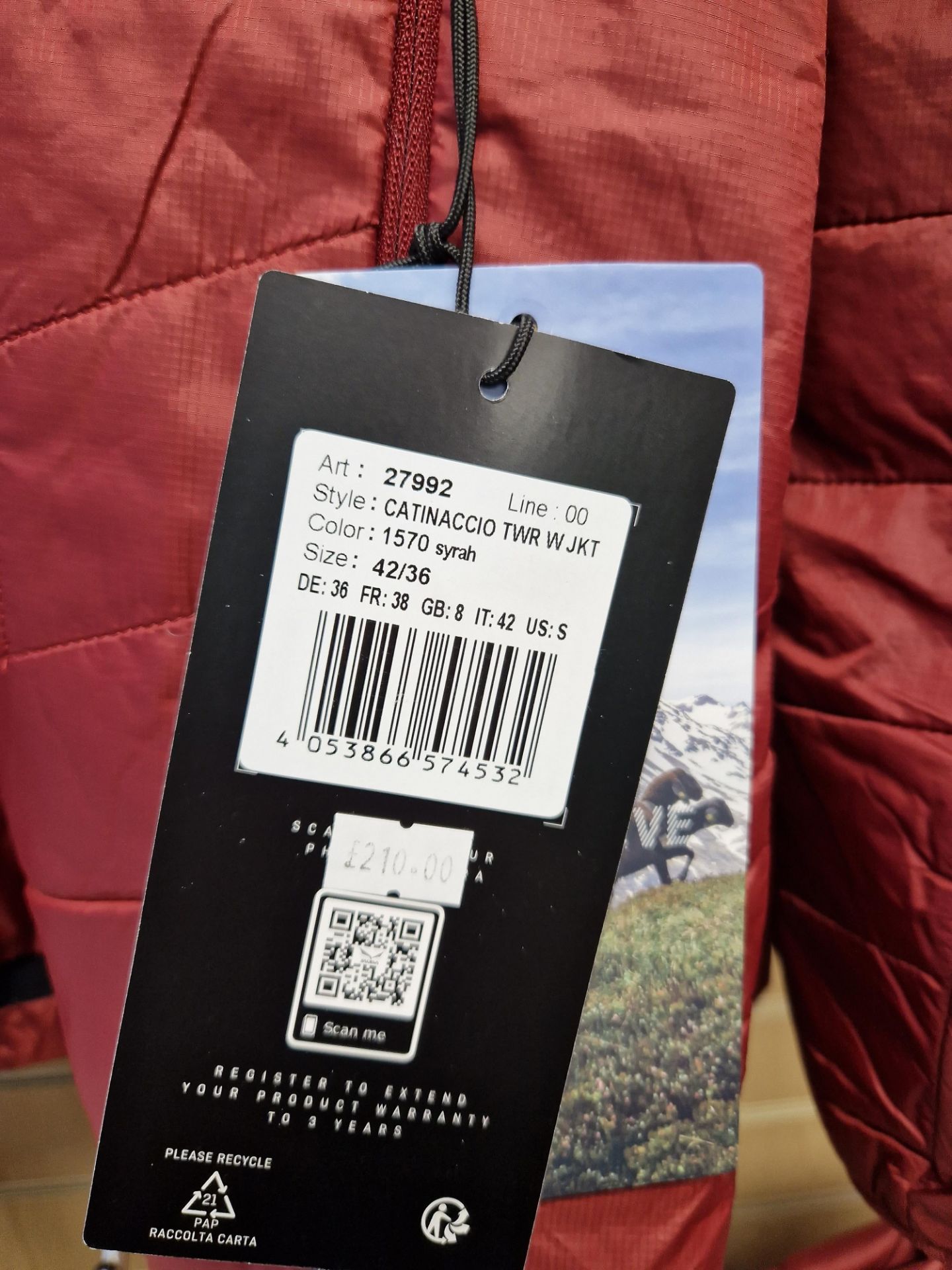 Four Salewa Catinaccio TWR W Jackets, Colour: Syrah, Sizes: 42/36 to 48/42 Please read the following - Image 2 of 2