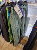 Two Salewa Antelao / Ortles Trousers, Dynafit Trousers and Salewa Antelao PTX Dungarees, Colours: