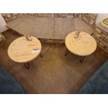 Two Wooden Circular Coffee Tables Please read the following important notes:- ***Overseas buyers -