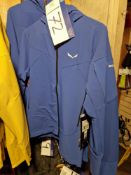 Two Salewa Agner DST M Jackets, Colour: Electric Blue, Sizes: 46/S, 48/M Please read the following